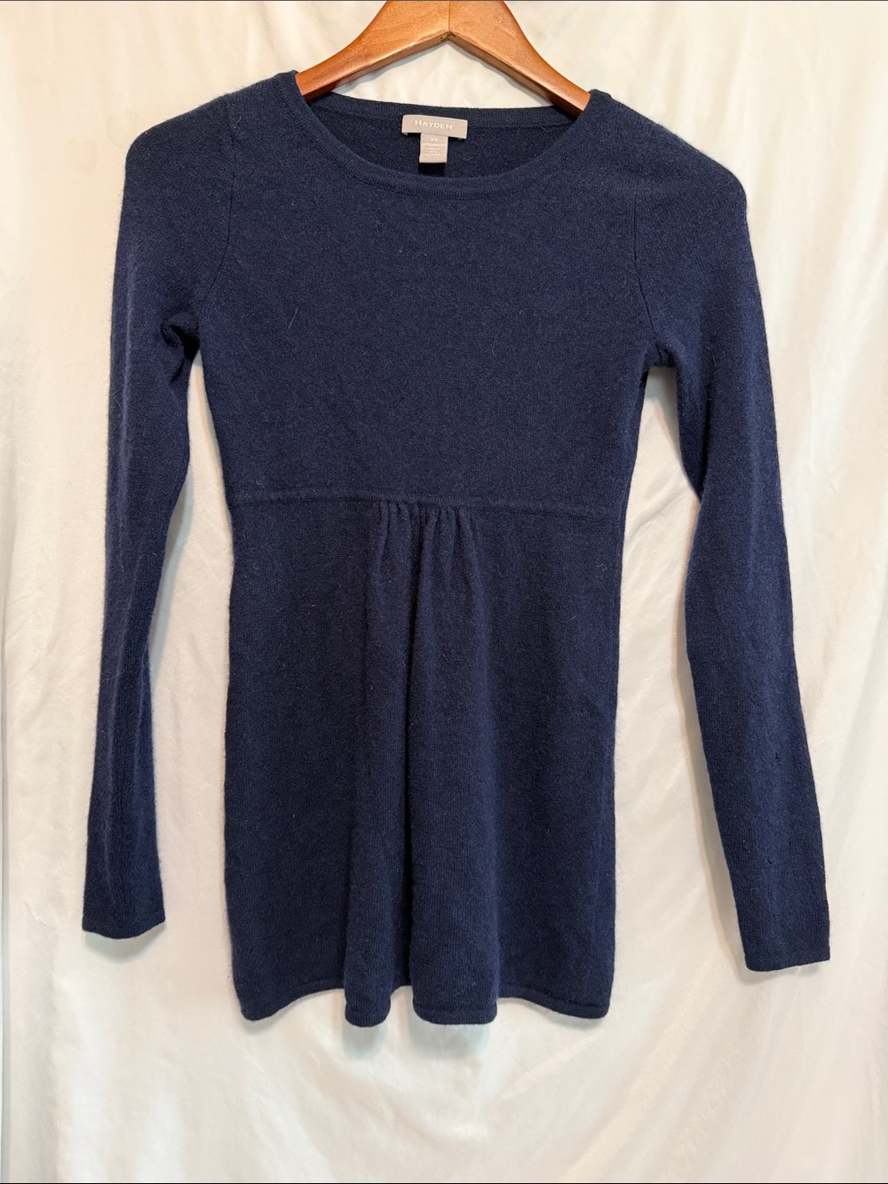 Hayden Navy Blue Cashmere Top
